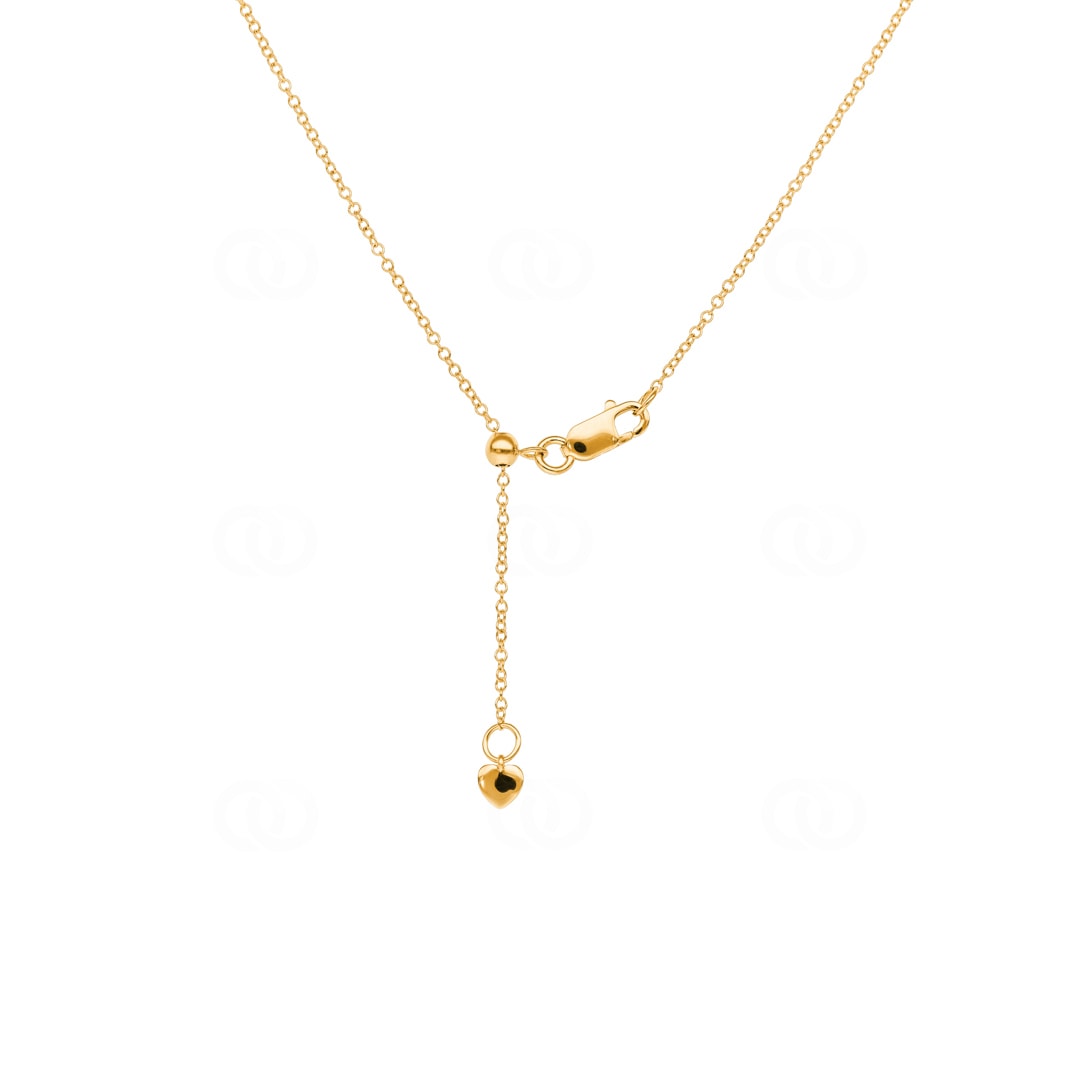 Collier mit Anhänger 750/18 K Gelbgold mit Diamant 0.04ct H/Si
