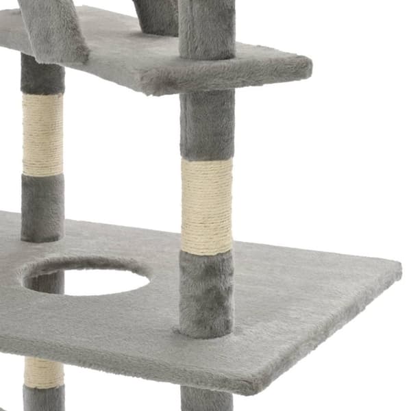vidaXL Klorestativ til katt med sisal 230-260 cm grå