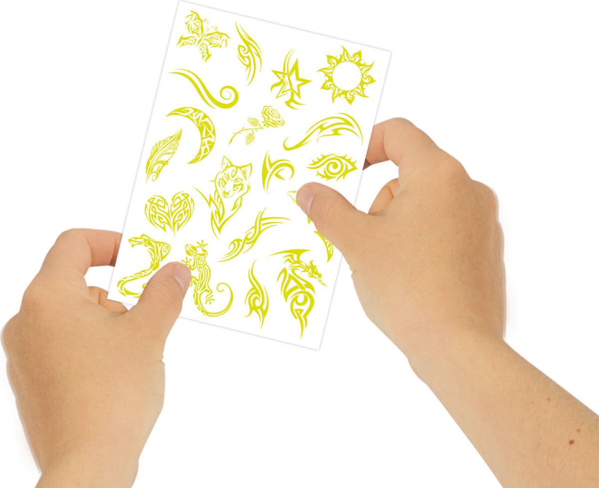 Tatoveringer Til Børn - Glow In The Dark - Crazy Chic - Clementoni