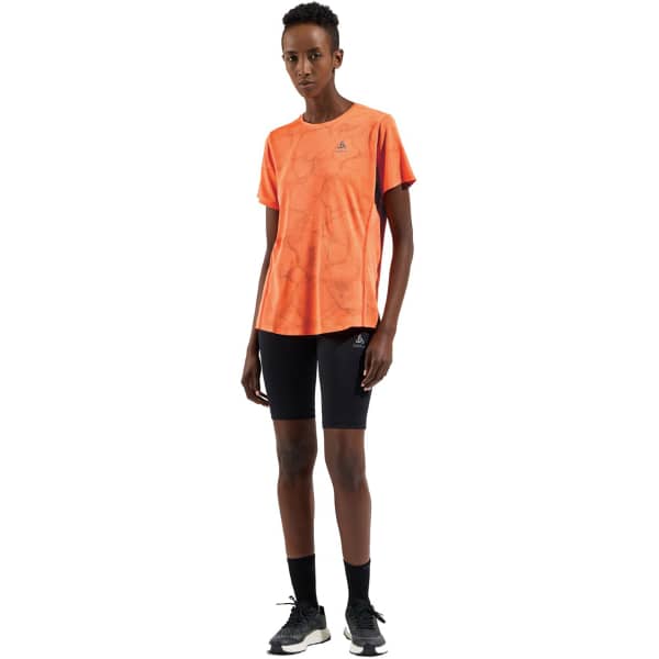 T-shirt running ODLO ZEROWEIGHT ENGINEERED CHILL-TEC W LIVING CORAL MELANGE