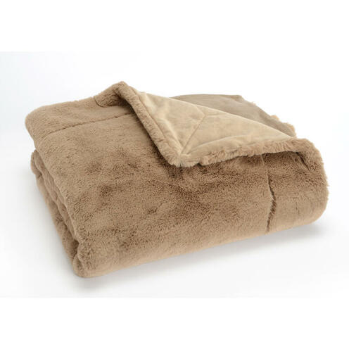 Plaid Luxe 130x170 cm Taupe - AMADEUS LES PETITS