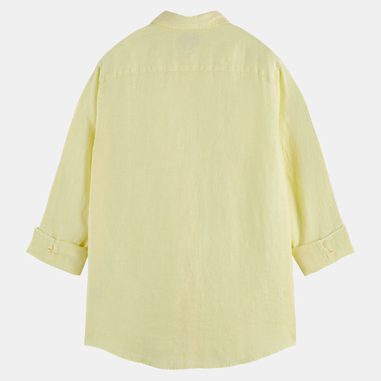 Scotch & Soda Chemise 100% Lin Regular Fit Garment Dyed jaune clair
