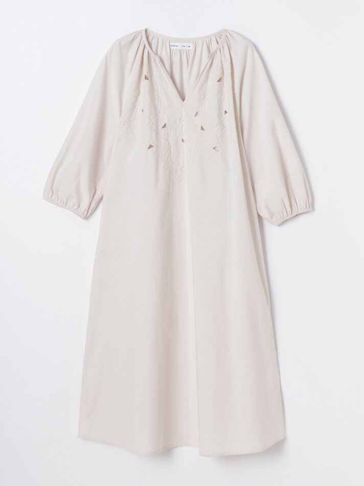 Caftan bordado - Bege