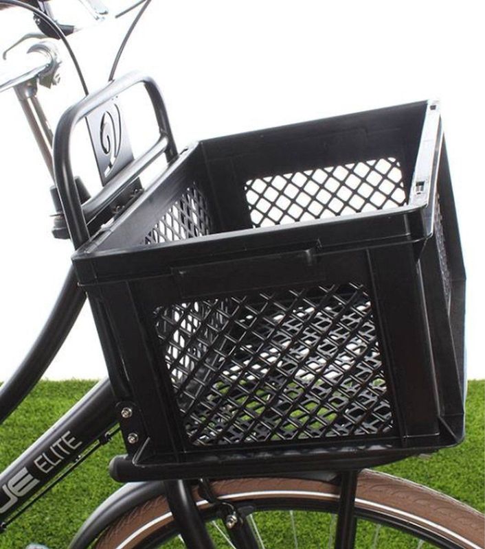 TLRGolf - Fietskrat - Zwart - 40 x 30 x 20 cm - Stevig Kunststof - 25L