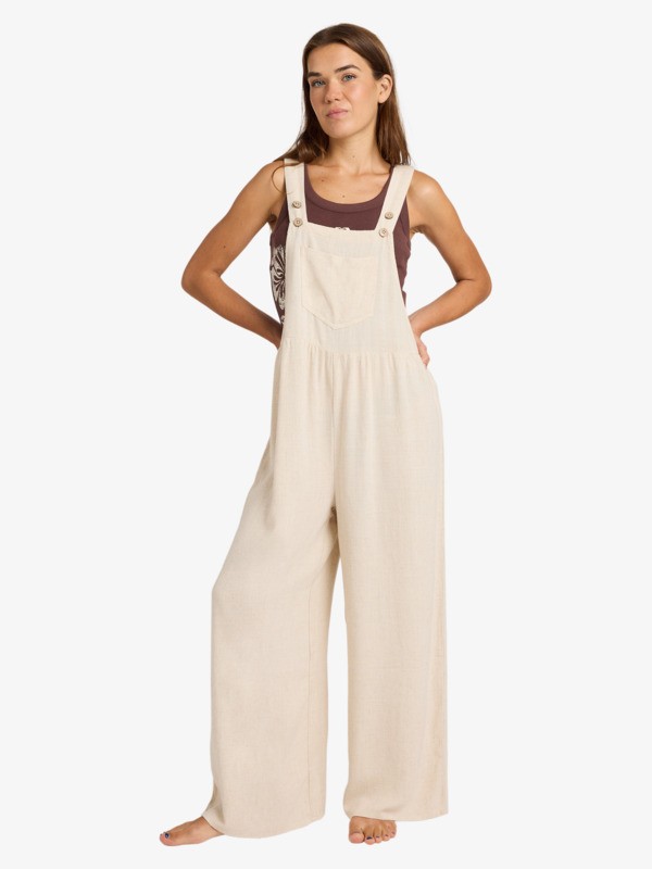 Easy Isle Combinaison évasée à la jambe Beige Femme