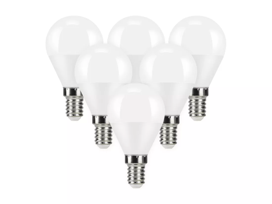 NETTLIFE Ampoule LED Ampoule LED 5W, angle de faisceau de 240°, lampe à économie d'énergie non dimmable E14, 6 pièces.