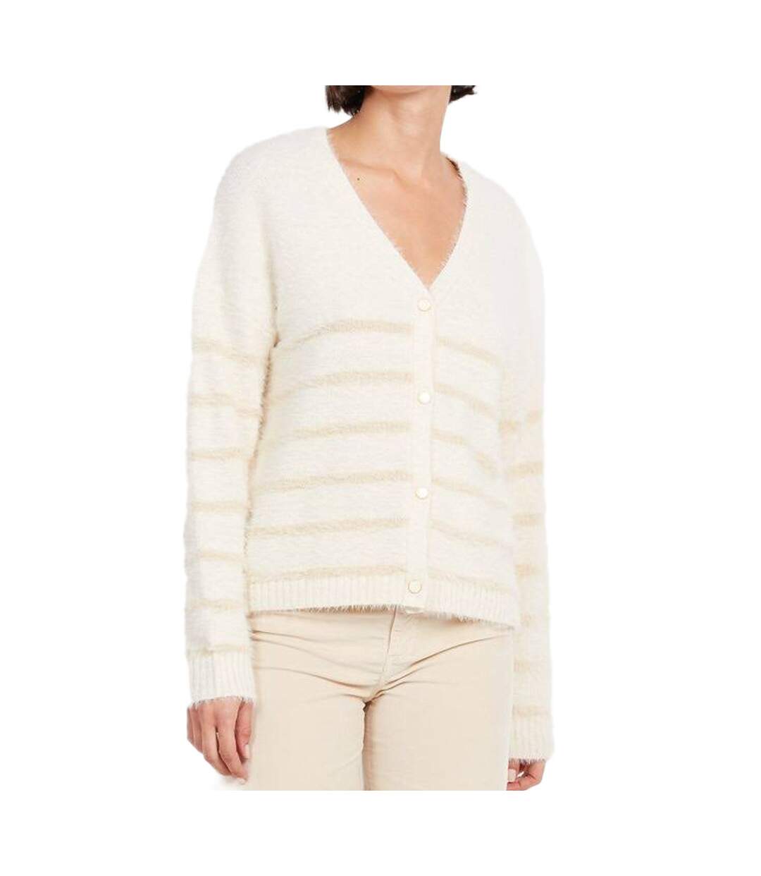 Gilet Écru Femme Pieces Jana