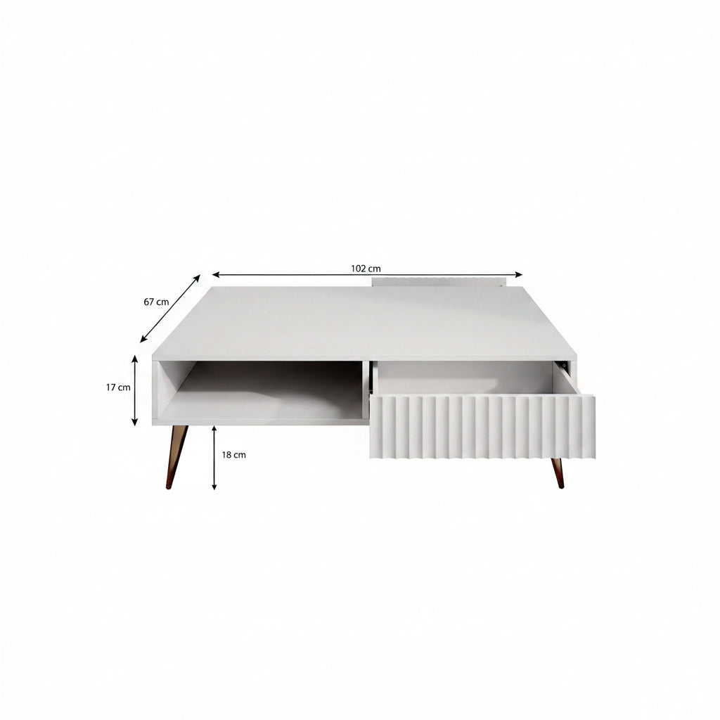 Winq - Salontafel 2 lades - Wit