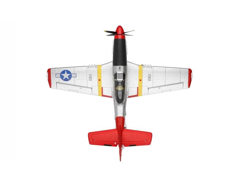 Amewi Warbird AMXflight P51 560 mm 4-Kanal, Gyro, RTF Kleines P51 Mustang 2. Weltkrieg Jagdflugzeug mit 3D/6G Gyro
