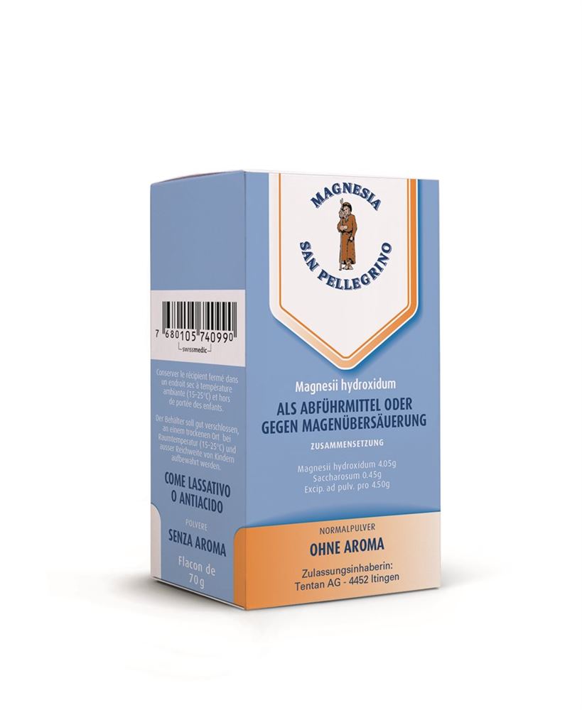 MAGNESIA SAN PELLEGRINO Plv ohne Aroma 70 g<br>70 g, Pulver zur Herstellung einer Lösung zum Einnehmen, ohne Aroma