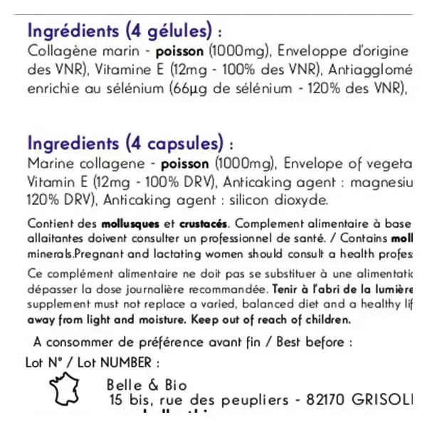 Belle & Bio Collagène Marin 120 gélules