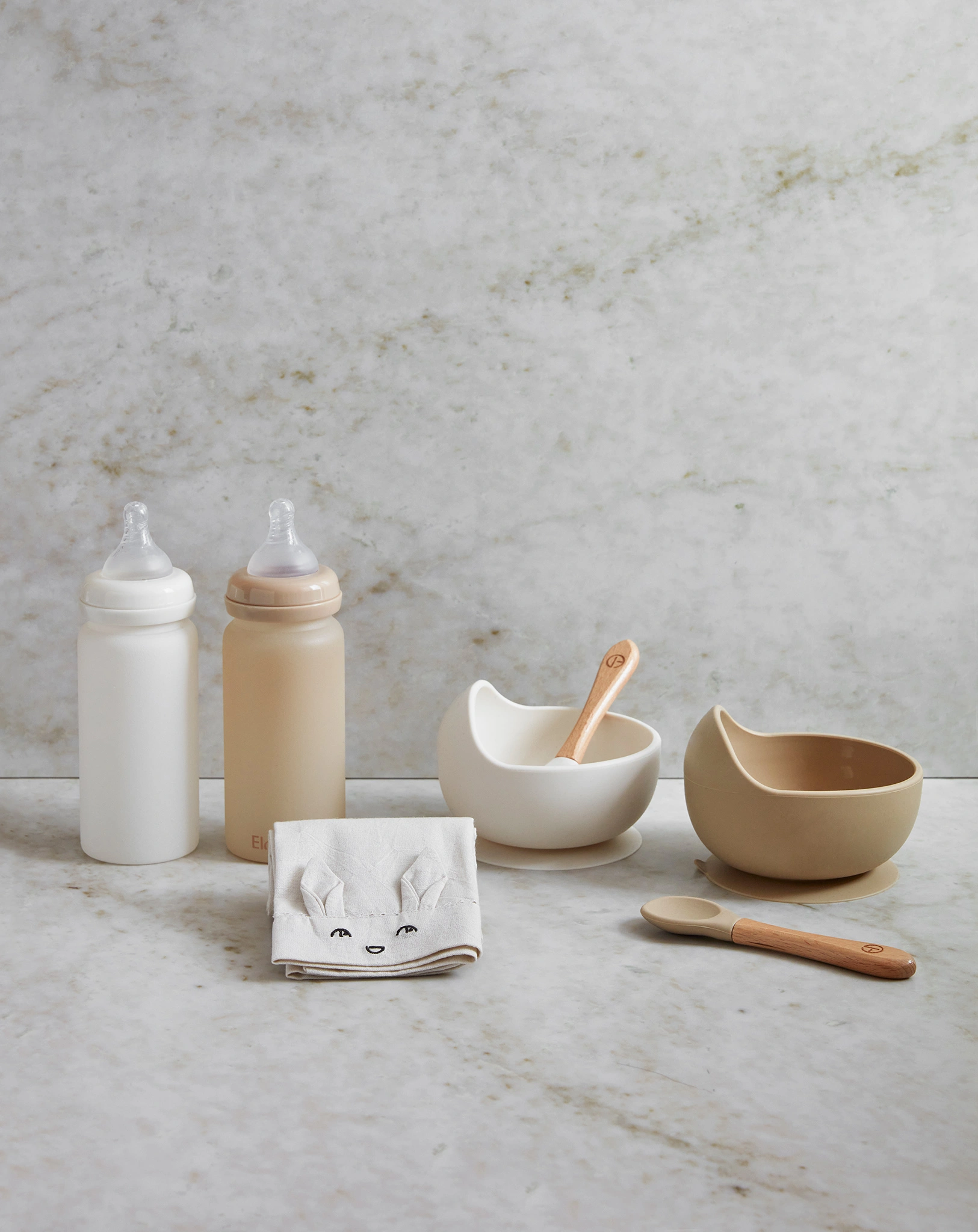 Silikon-Schale HUNGRY 2-teilig in pure khaki