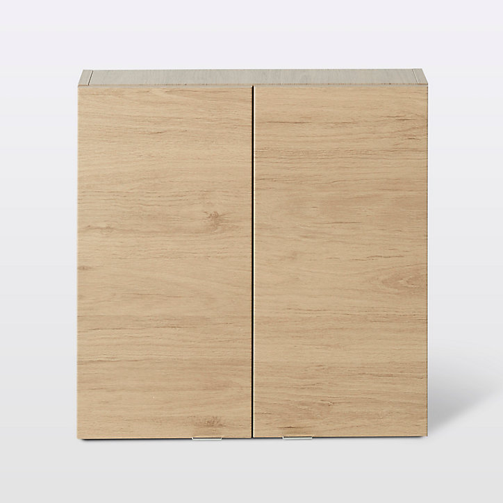 Armoire de salle de bains faible profondeur GoodHome Imandra bois chêne L.60 x H.60 x P.15 cm