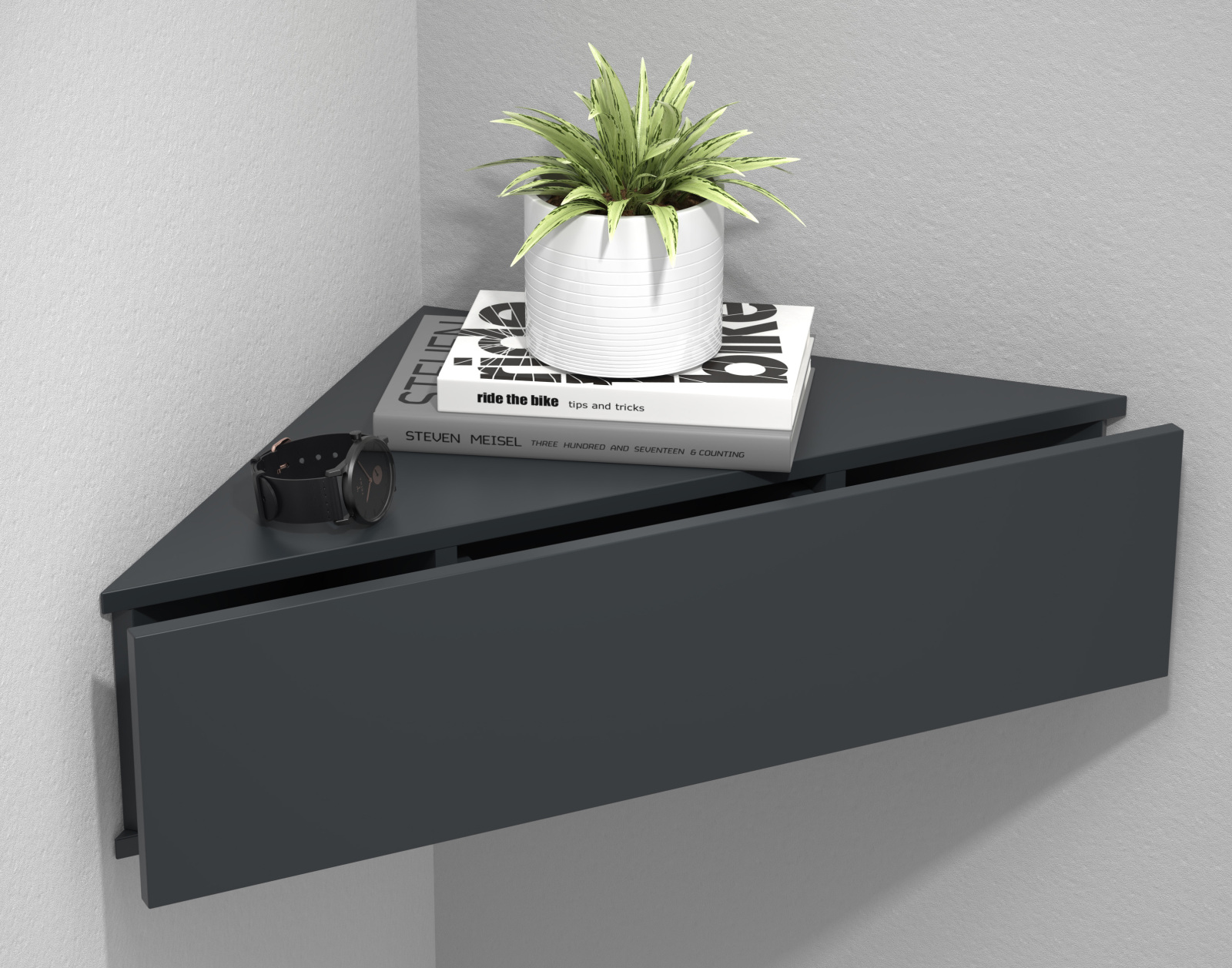 Wandschublade USAL S - anthrazit - 60 cm