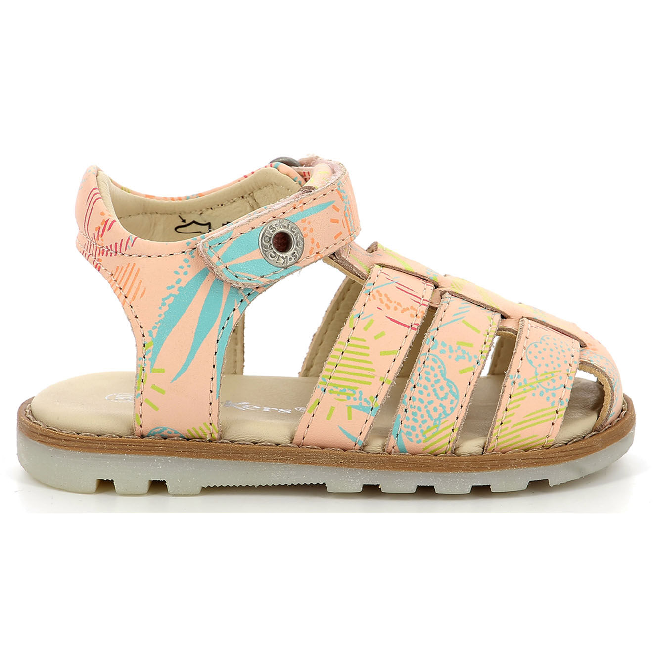 Kickers Sandales en Cuir Nonosti rose/sunshine