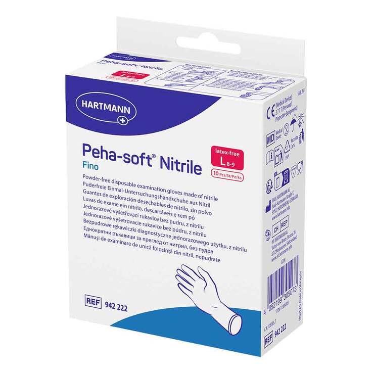 Peha-Soft nitrile fino Untersuchungshandschuhe pf.unsteril L, 10 St