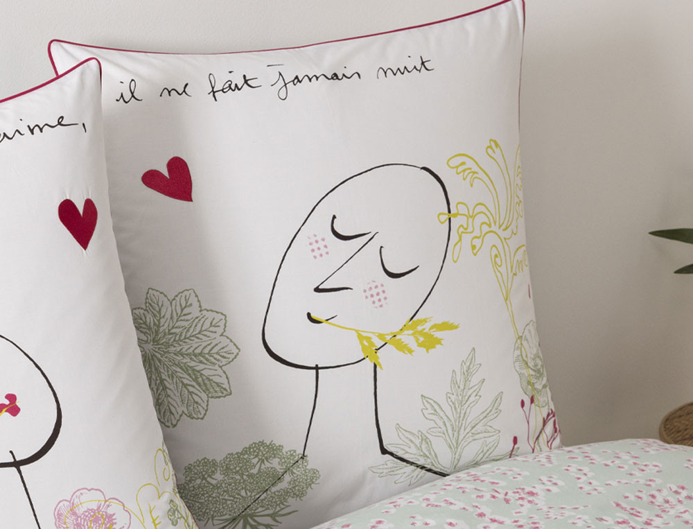 Taie d'oreiller-Le linge amoureux