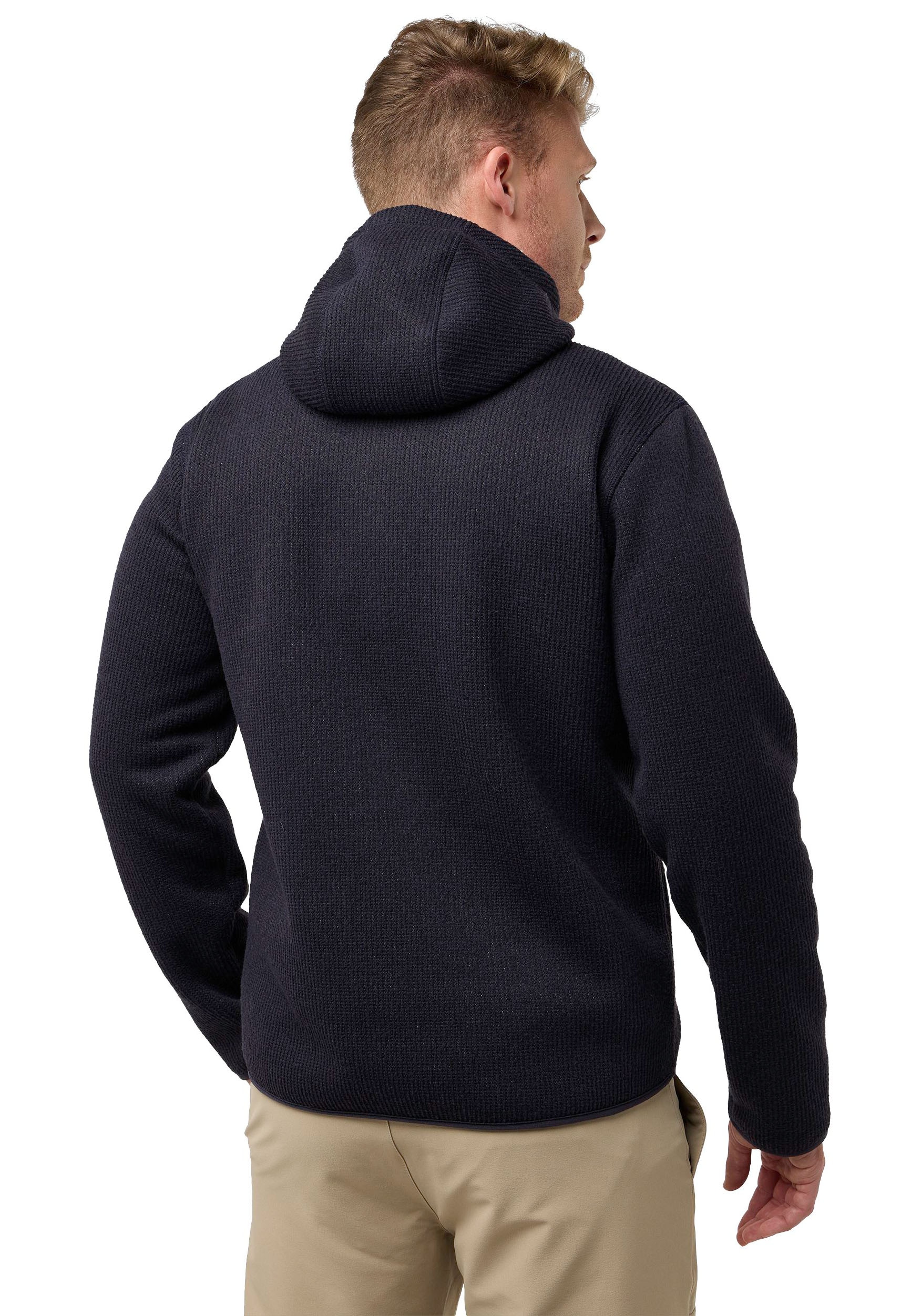 Jack Wolfskin Strickfleecejacke »KAMINFEUER« mit Kapuze Wärmend, atmungsaktiv, Übergangsjacke