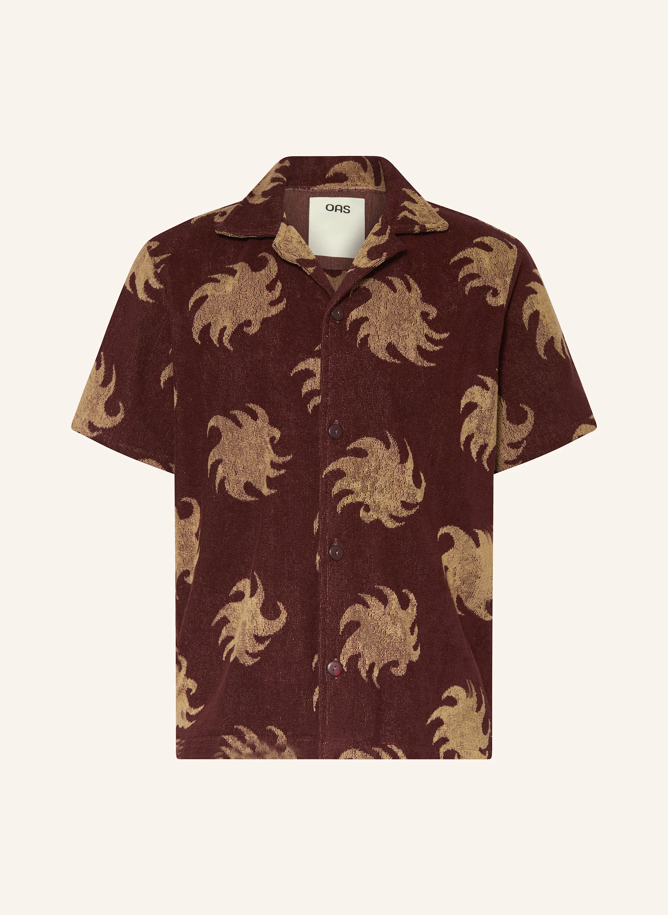 OAS Resorthemd MOCHA EMBER Comfort Fit aus Frottee
