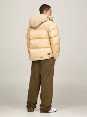 Puffer Alaska de penas recicladas com cordão