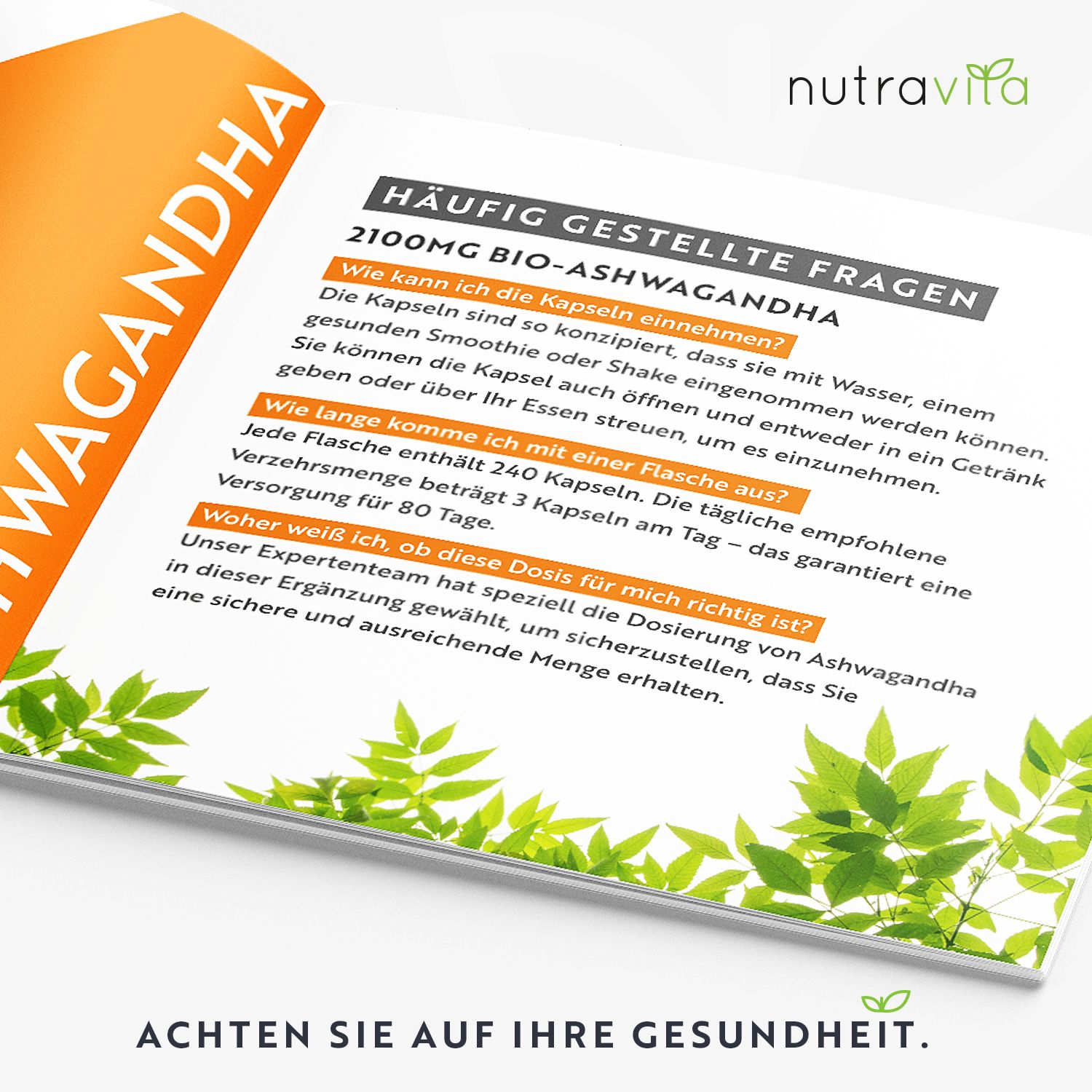 Nutravita 2100 mg Bio Ashwagandha hochdosiert