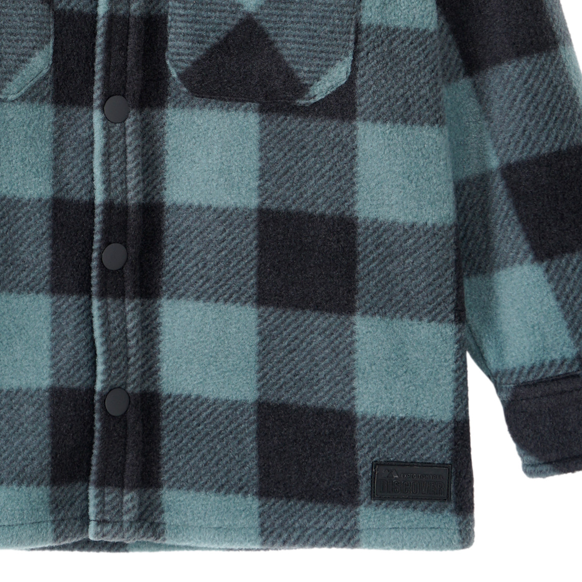 Topolino Jungen Fleece-Hemd mit Kentkragen oliv / grau