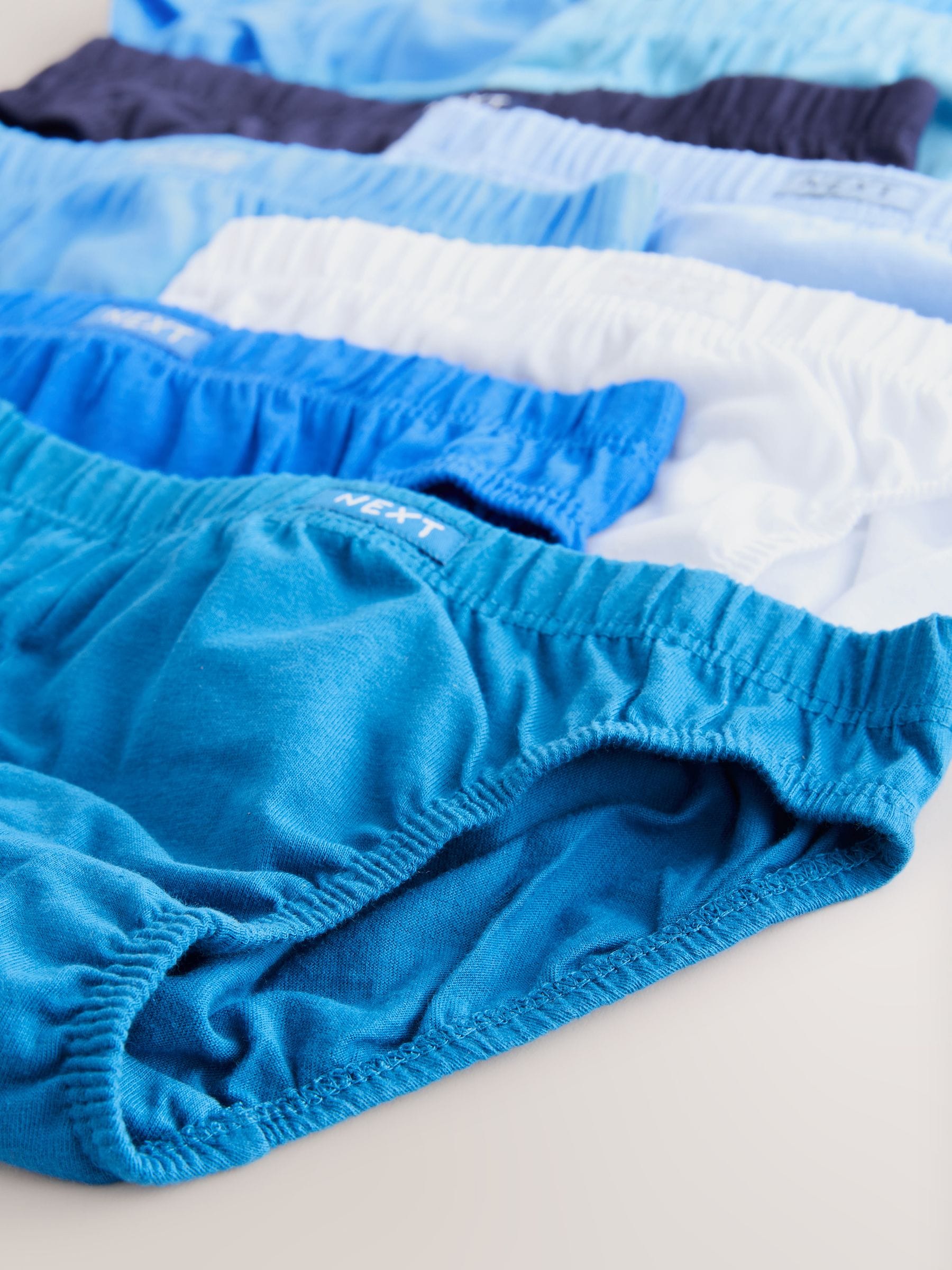 Tonaal blauw - 100% katoenen slip verpakking van 10 (1,5 - 16 jr)