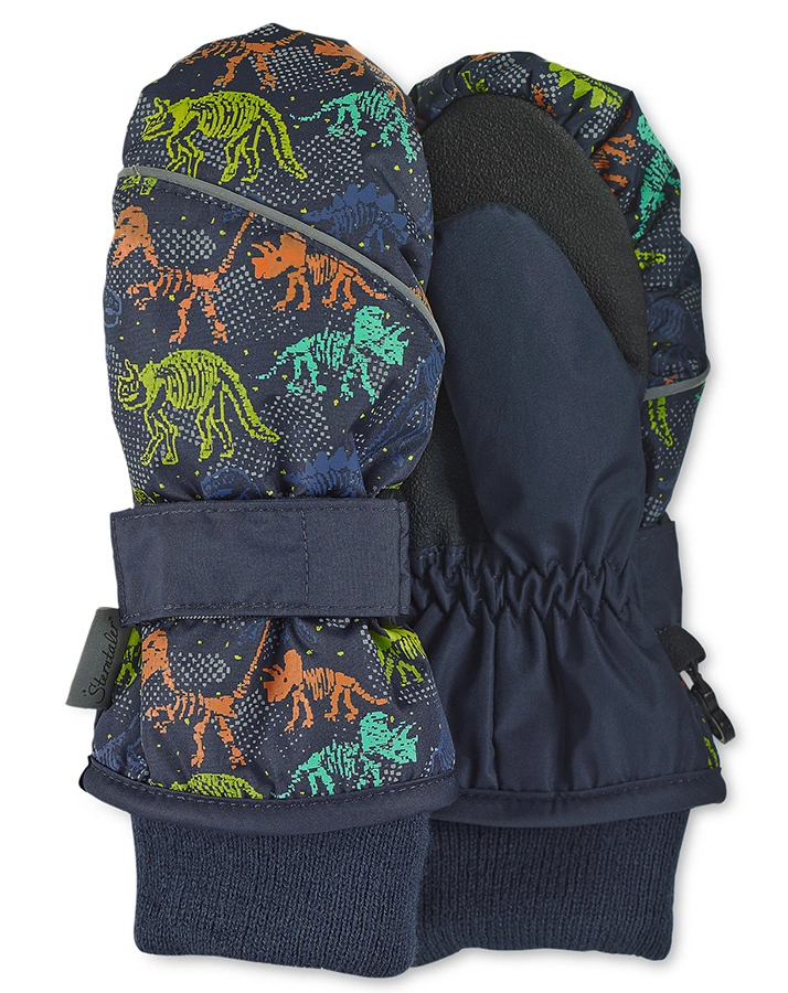 Fäustlinge DINO mit Klett in marine