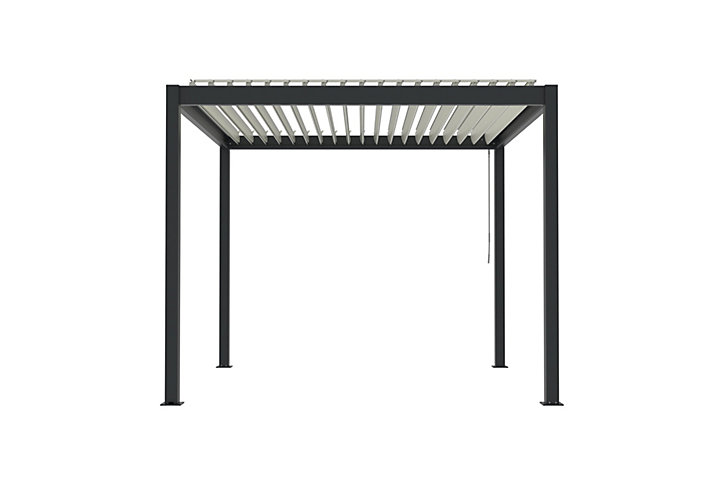 Pergola manuelle bioclimatique autoportante aluminium Cameo 3,14 x 3,14 m