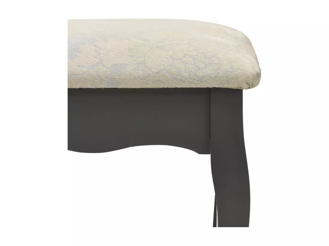 Ensemble de coiffeuse avec tabouret Gris 75x69x140 cm Paulownia