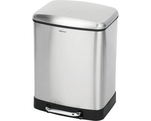 Wenko Easy Close pedaalemmer, 2 compartimenten (2 x 12 liter), antraciet metallic