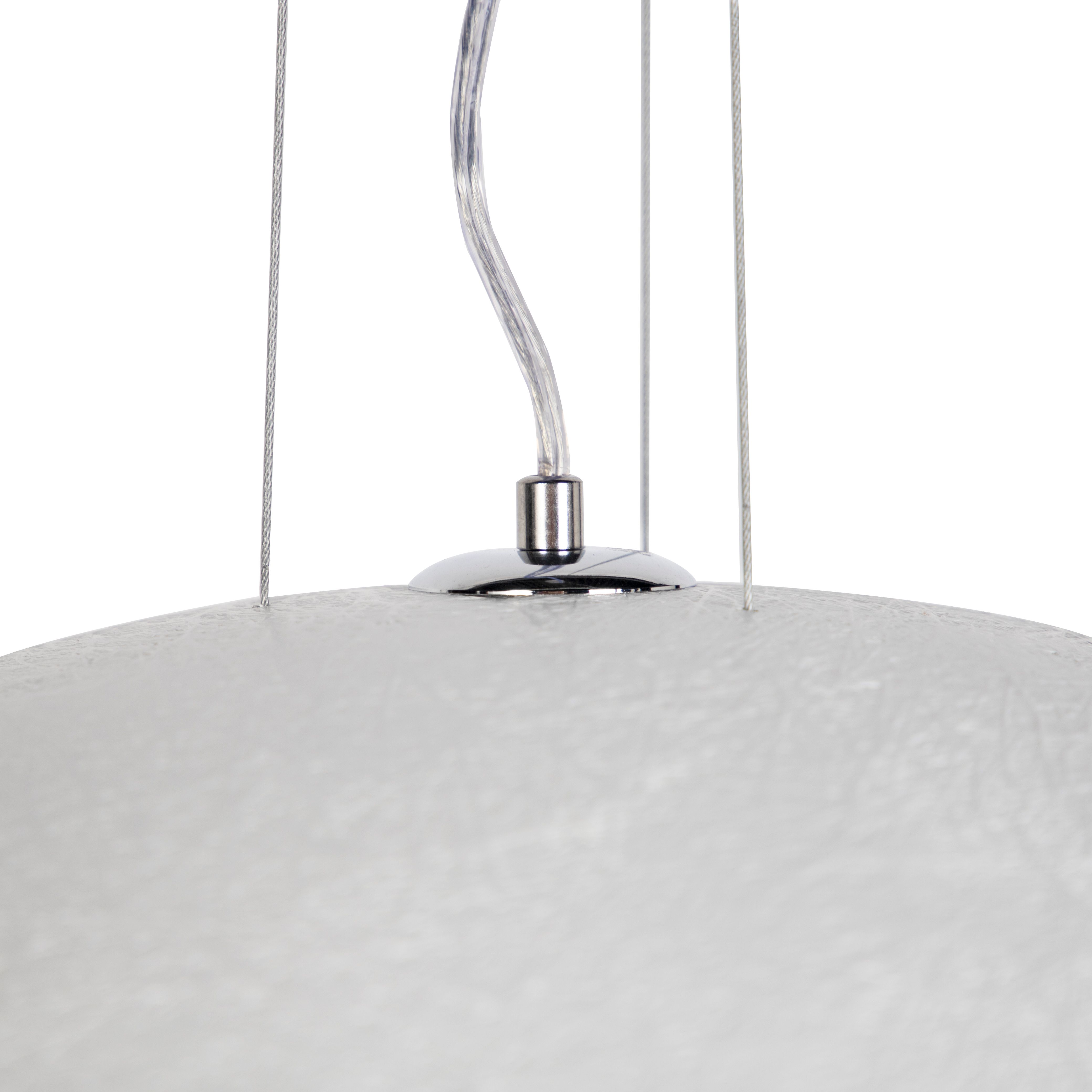 Moderne hanglamp wit met zilver 70cm - Magna