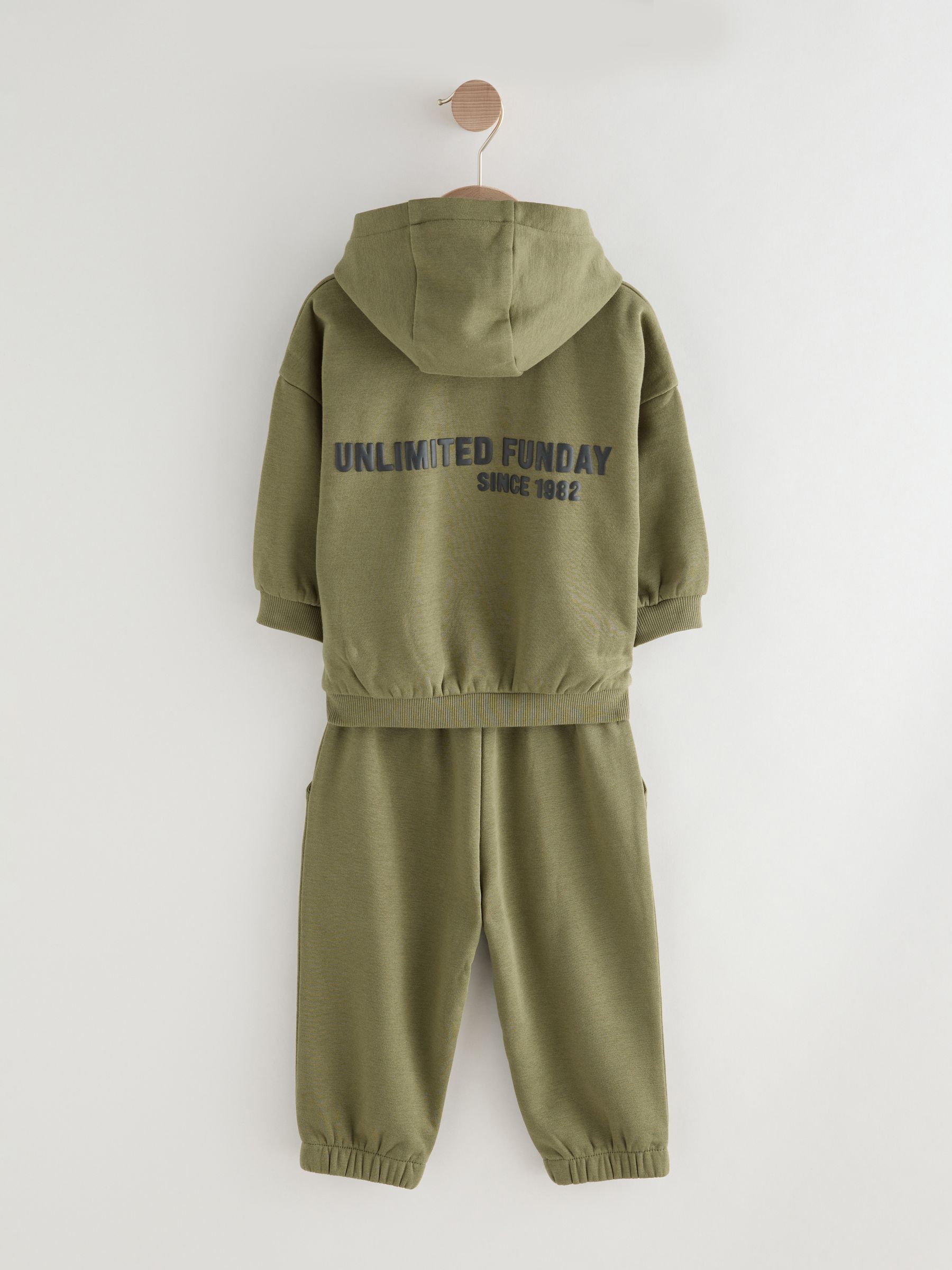 Kakigroen - Set met hoodie met slogan en joggingbroek (3mnd-7jr)