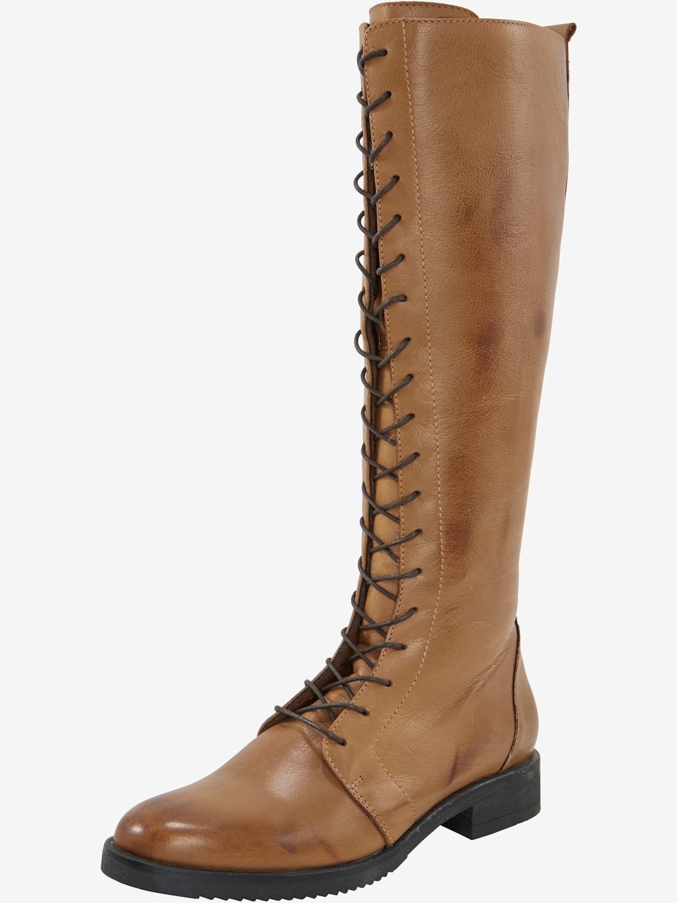 Bottes à lacets cuir nappa de vache