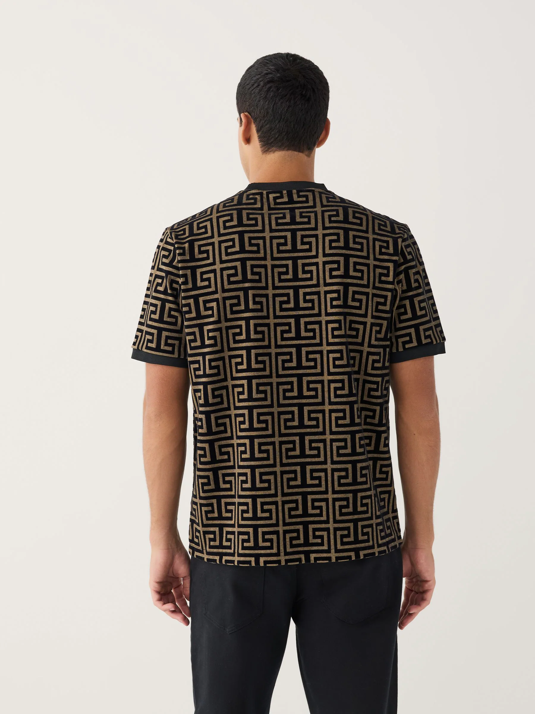 Zwart/goud - Smart Flocked T-Shirt