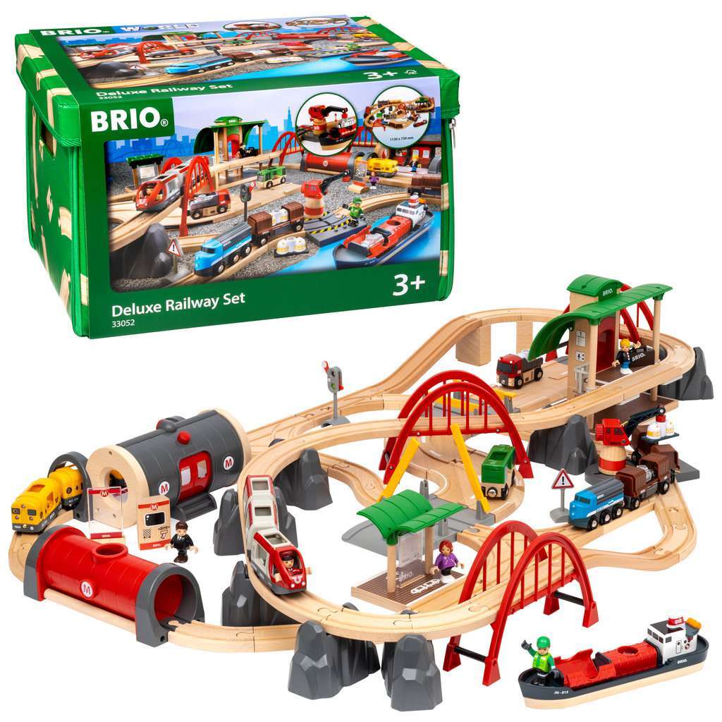 BRIO Spiel Straßen & Schienen Bahn Set Deluxe