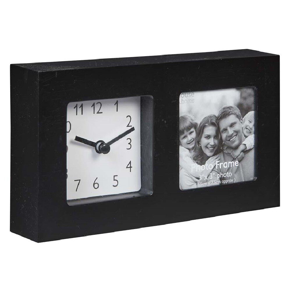 Horloge avec cadre photo à poser