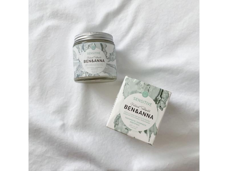 Ben & Anna Zahnpasta Sensitive 100 ml Natürliche und fluorfreie Zahnpasta mit Kamille und Sanddorn für empfindliche Zähne
