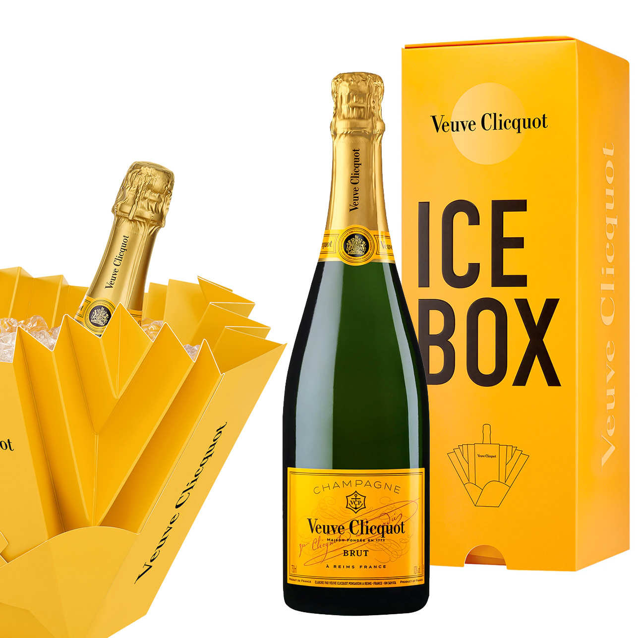 Champagne Veuve Clicquot Brut Carte Jaune en Ice Box