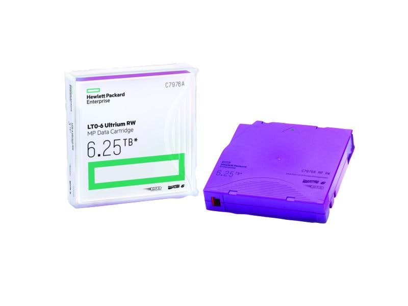 HPE LTO-6-Tape C7976AN 2.5 TB 20 Stück Datenkassette mit nicht benutzerdefinierten Etiketten