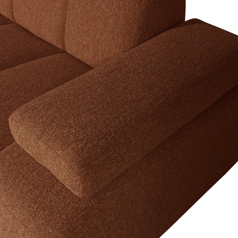 WOOOD Mojo bank chaise longue links bouclé bruin