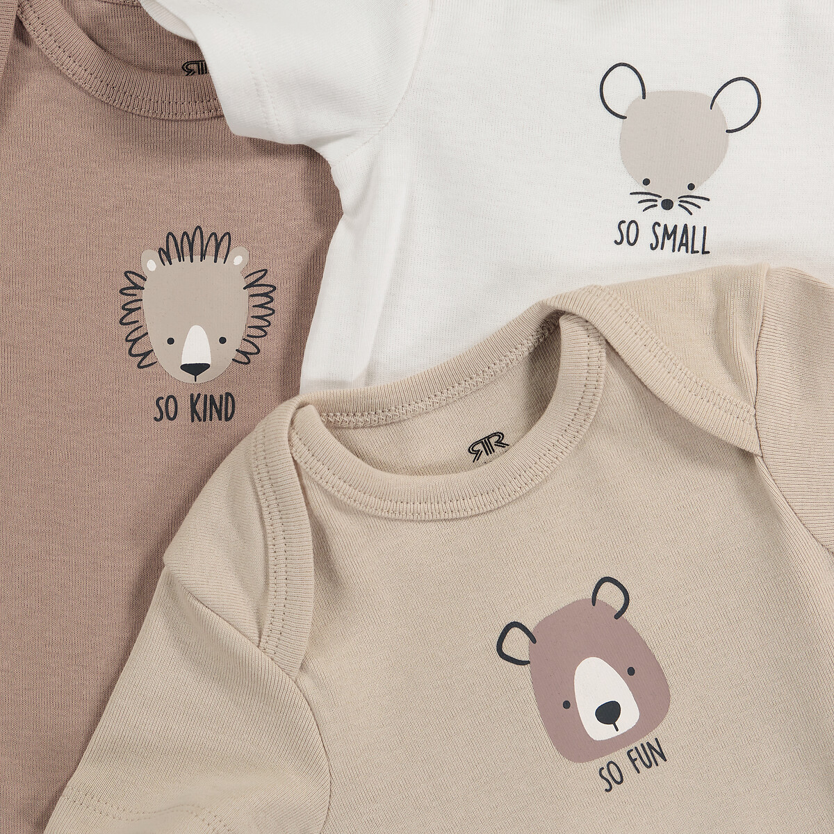 COLEÇÃO LA REDOUTE<br>Conjunto de 7 bodies de manga curta