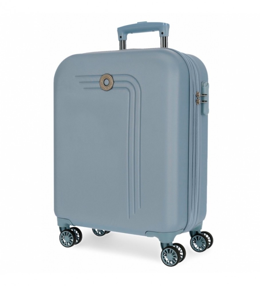 Mala de cabine expansível Movom Riga - Azul - 40x55x20cm -