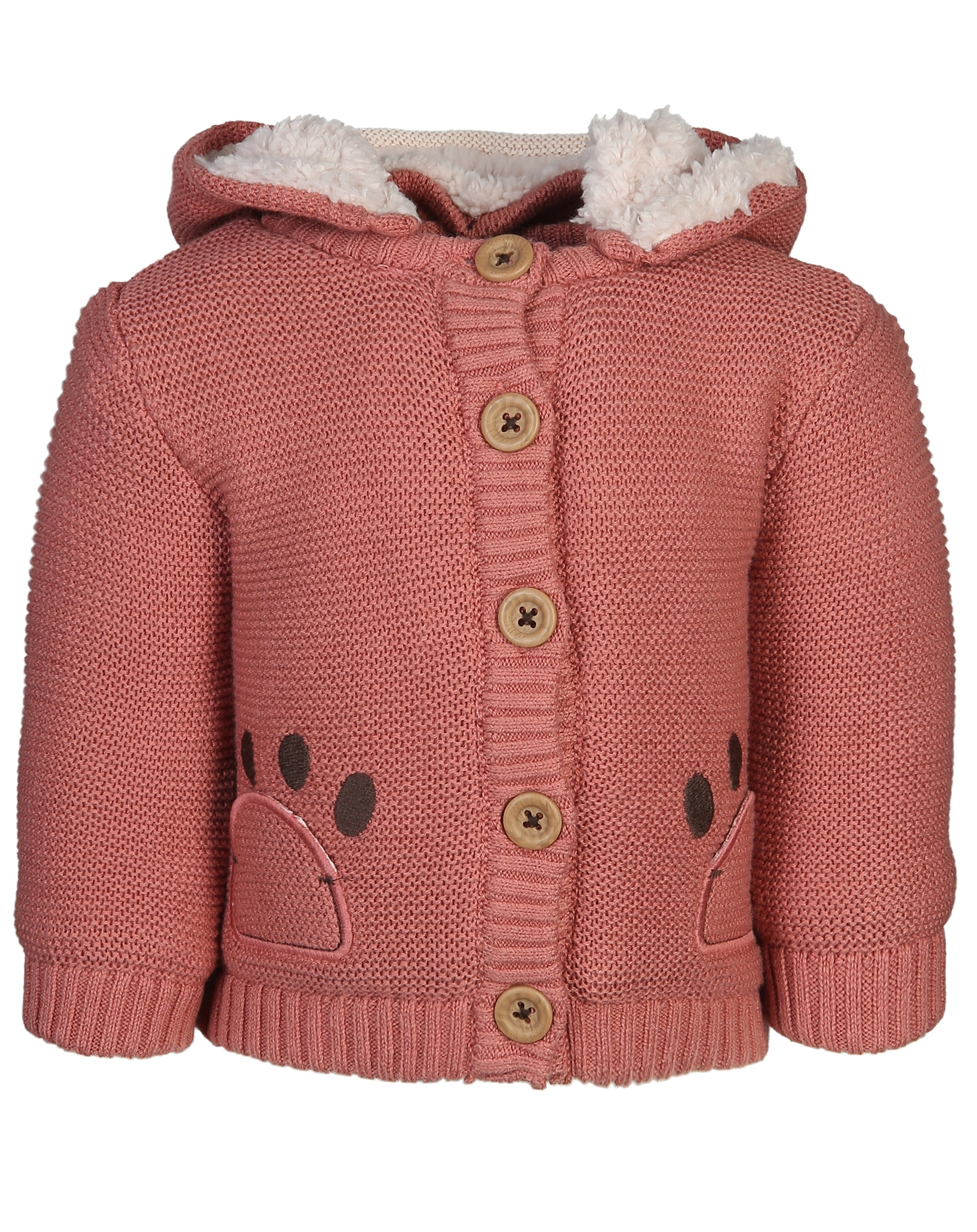 Strickjacke PATAS mit Kapuze in cedro