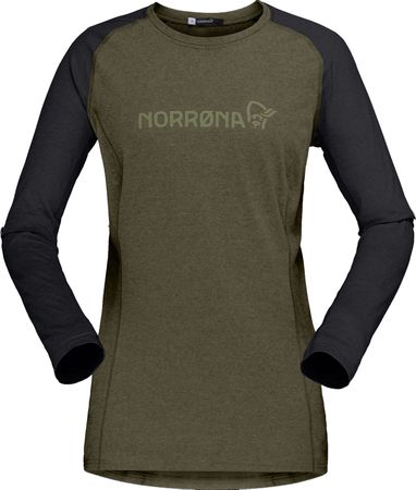 FJØRÅ  EQUALISER Damen-Langarmshirt  olive night  L