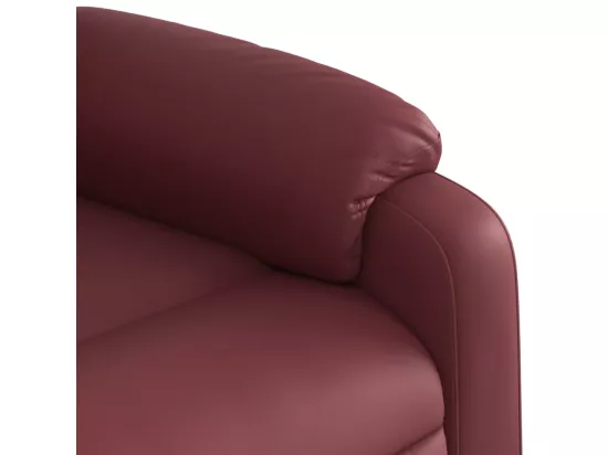 Fauteuil massant inclinable Rouge bordeaux Similicuir