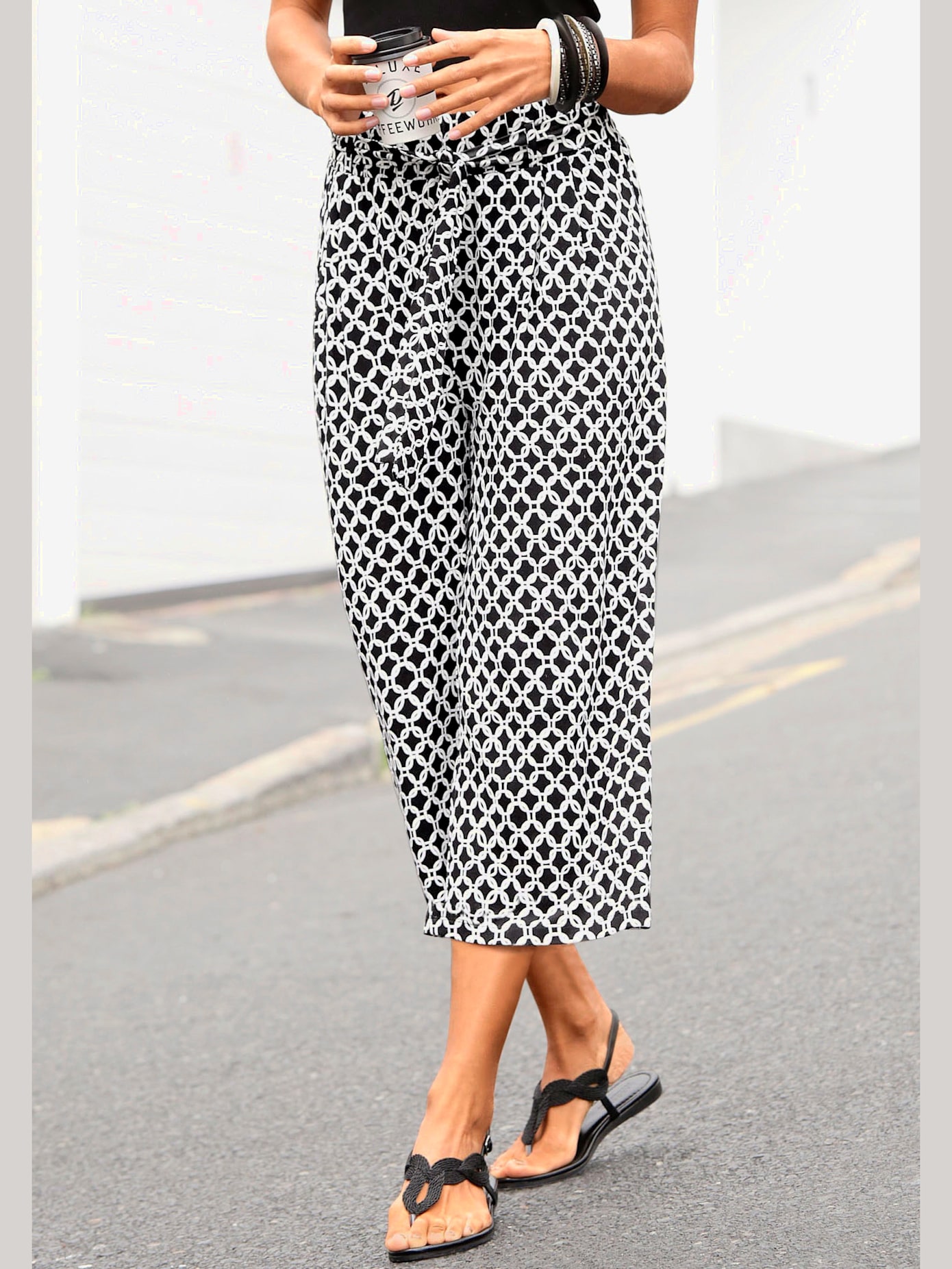 Jupe-culotte imprimée en jersey