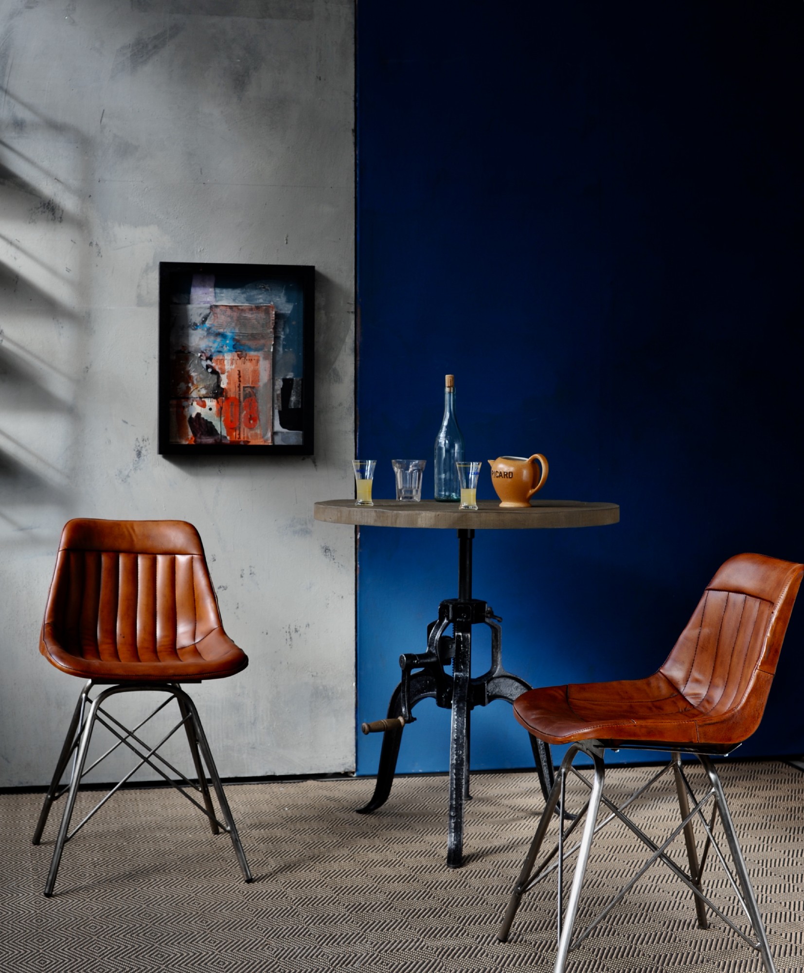Tisch 'Budfield', höhenverstellbar, Ø 75 cm, H 76 - 110 cm von fischer's lagerhaus
