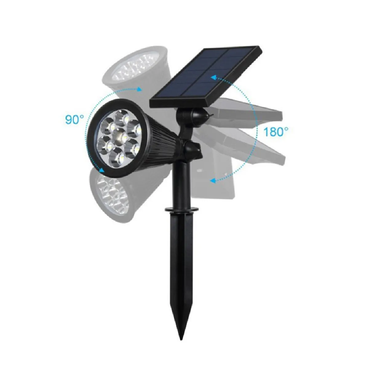 Lampe solaire jardin extérieure fleur