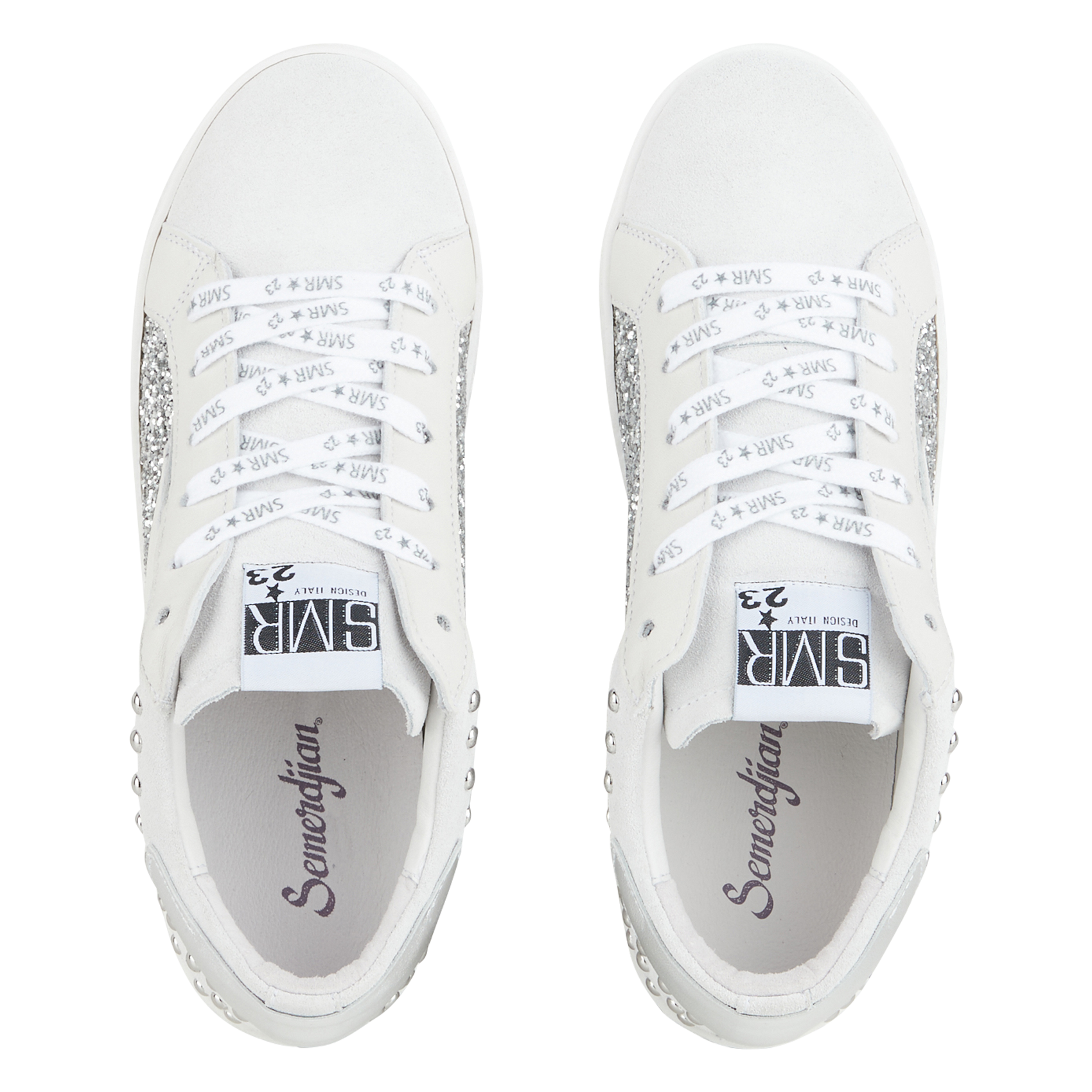 ROY - Baskets basses cloutées en sequins| Argent
